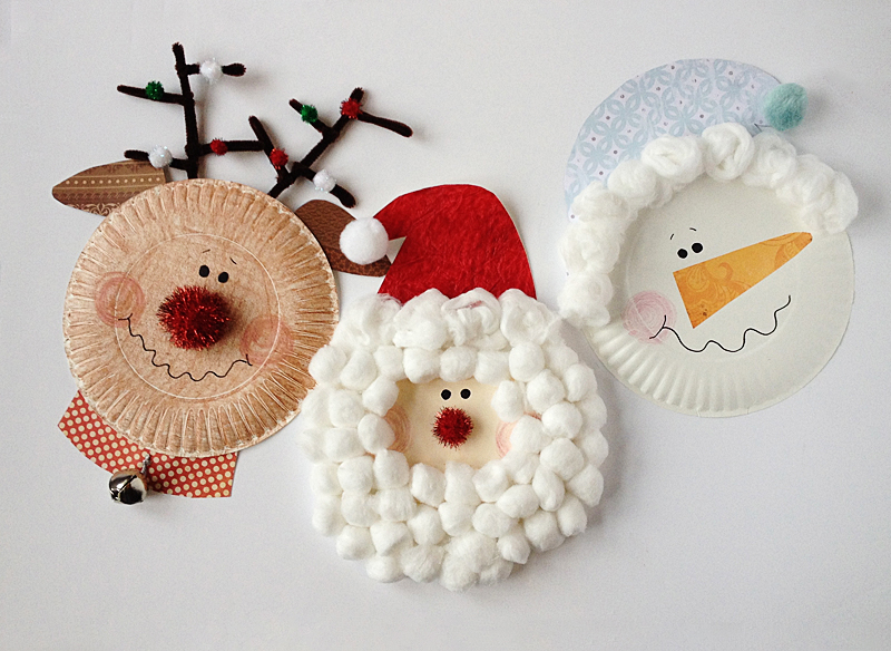 Rudolph, Santa and Snowman crafts